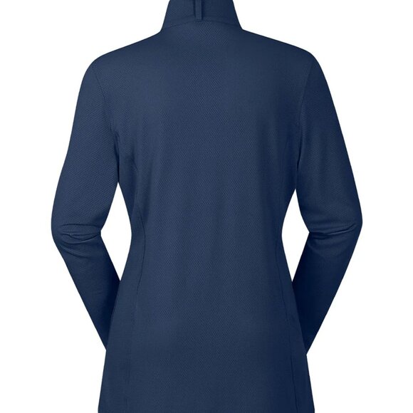Kerrits Ladies Ice Fil Lite Long Sleeve Shirt - Navy - Picture 2 of 8